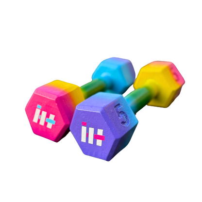 Halter RAINBOW Sextavado 5kg Par Colorido